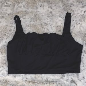 Crop crop tank top with ruffled bust